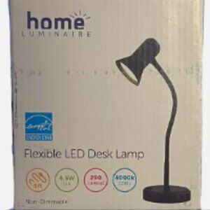 Black Home Office Desk Lamp LED Light  Brand New in Box - Bundle to Save